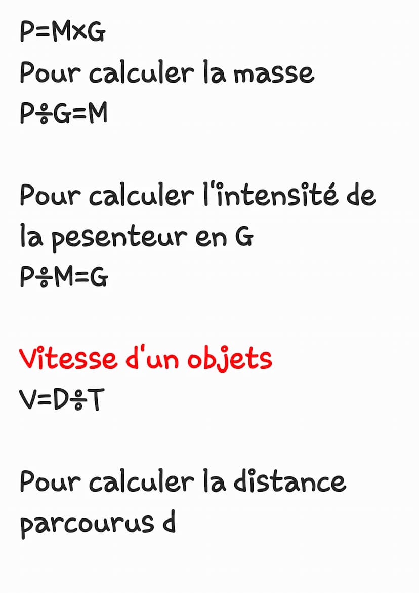 Definitions:Les formules de
physique sont des
expressions qui montrent
les relations entre
la matière, l'énergie, le
mouvement, et les force