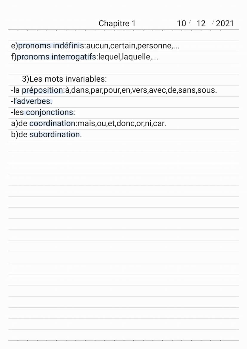 Chapitre 1
10/12/2021
•L'attribut du sujet:
L'attribut désigne une manière d'être,une caractéristique du
sujet.
ATTENTION: le complément d'o