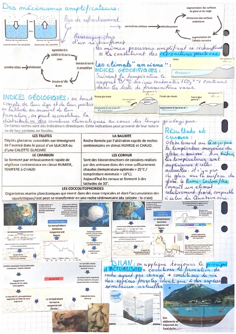 Reconstituer et comprendre les
variations climatiques du passées
= me cessaire
du carbent
les climes "recents": Cycle biogiochimique té huma