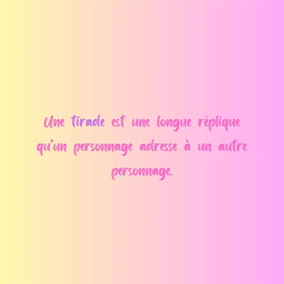 Vocabulaire théâtral Un dramaturge est un auteur de
pièces de théâtre. Une réplique est ce que dit un personnage sur scène. Un aparté est un
