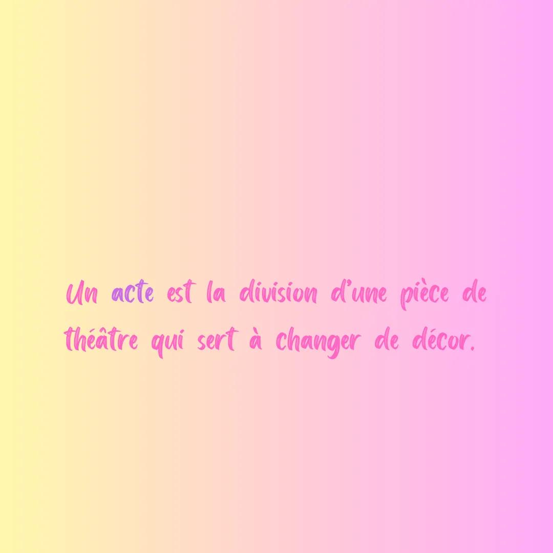 Vocabulaire théâtral Un dramaturge est un auteur de
pièces de théâtre. Une réplique est ce que dit un personnage sur scène. Un aparté est un