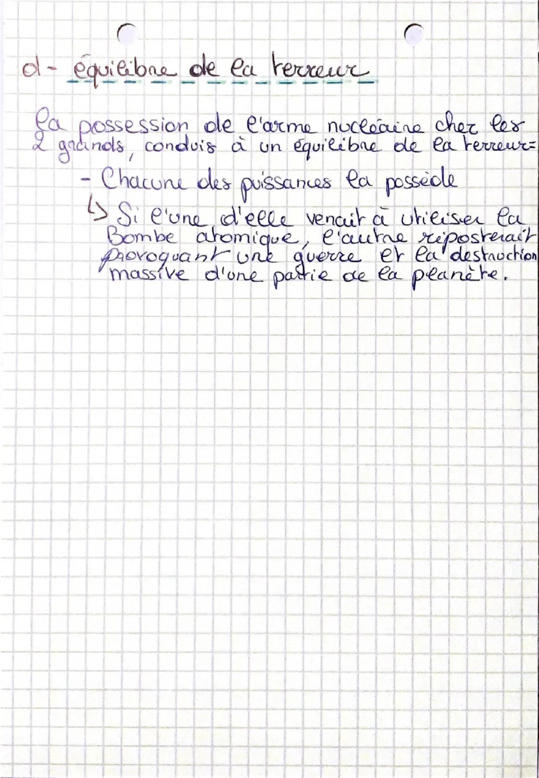 Séance
# HISTOIRE
Un monde Bipolaire (1945-1975)
a-les formes differentes qui revêt la guene froide
- les soutiennent d'autre pays pour affr