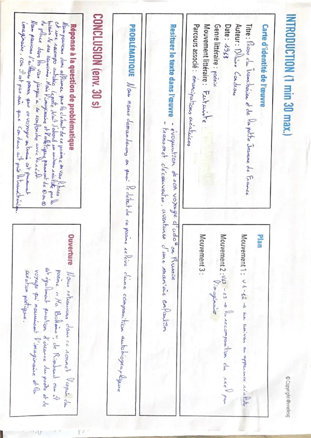 INTRODUCTION (1 min 30 max.)
Carte d'identité de l'œuvre
Titre: Prose du Transibérien et de la petite Jessene de France
Auteur: Blaise Condr