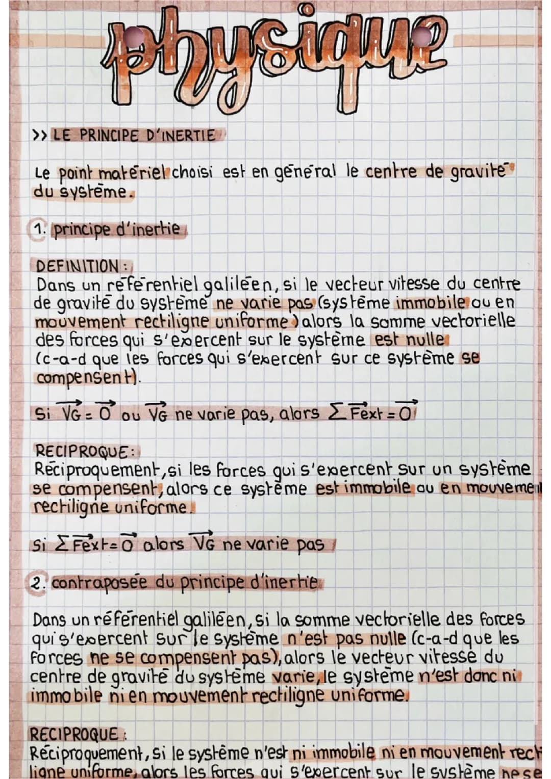 Principe d'inertie