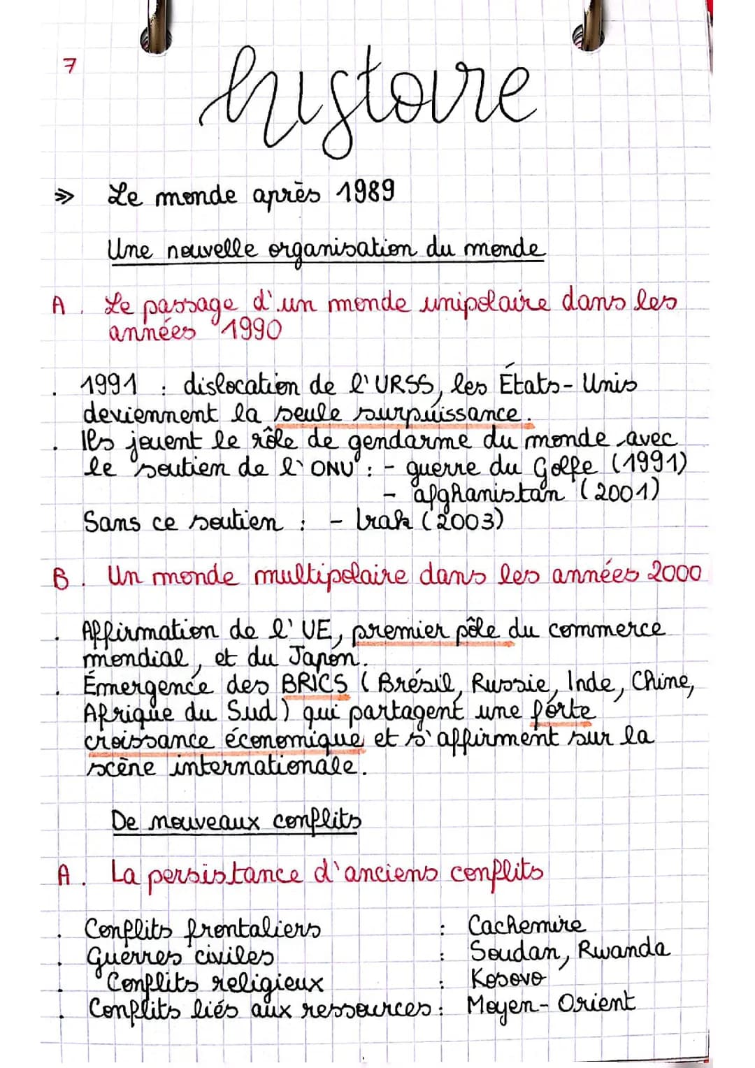 Le monde après 1989