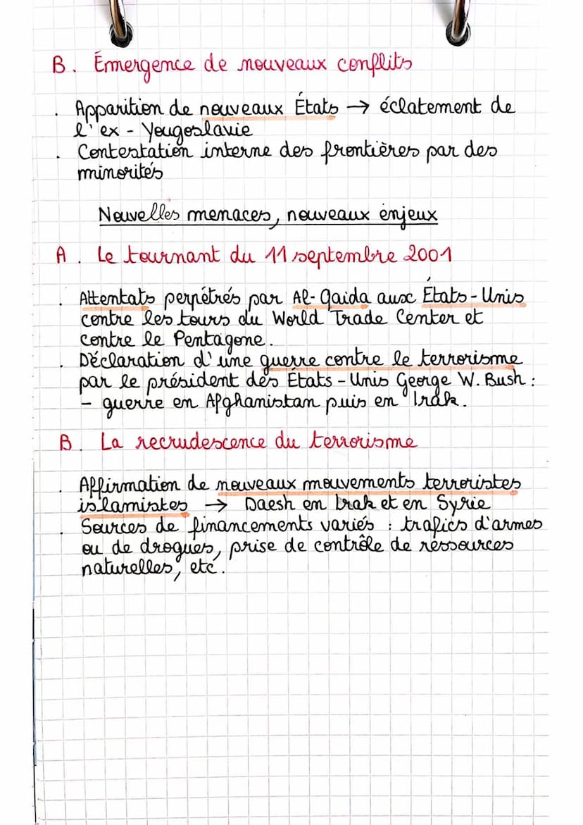 7
histoire
V
Le monde après 1989
Une nouvelle organisation du monde
A
Le passage d'un monde unipolaire dans les
années 1990
:
1991 dislocati