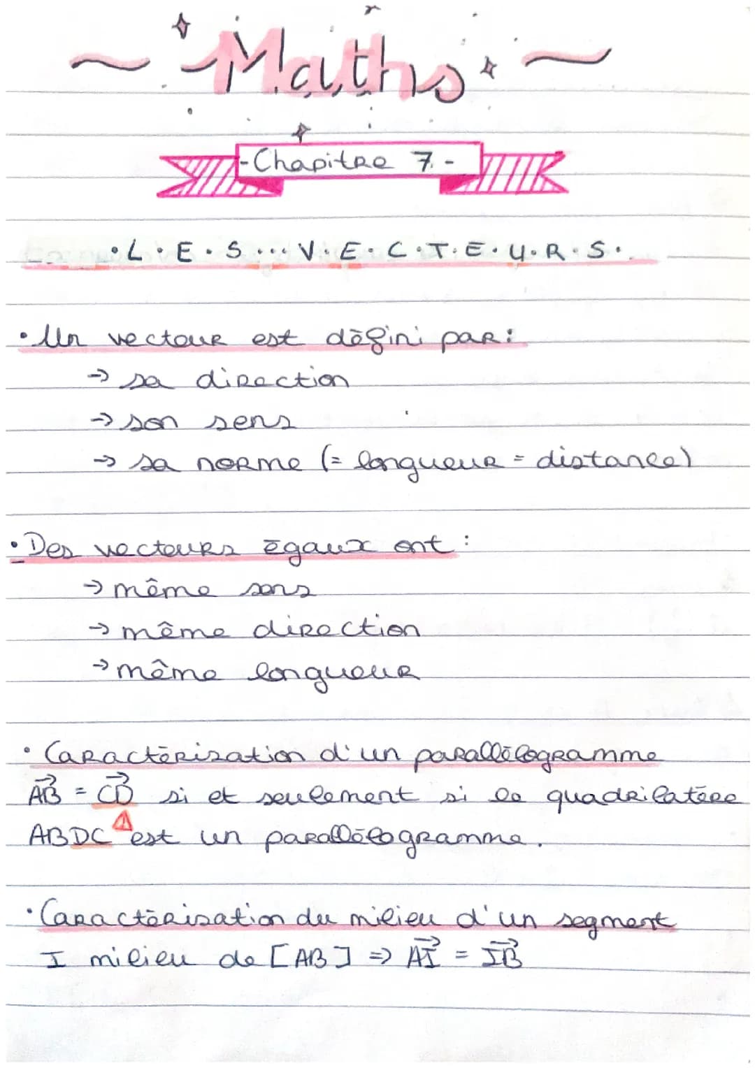 Les vecteurs 