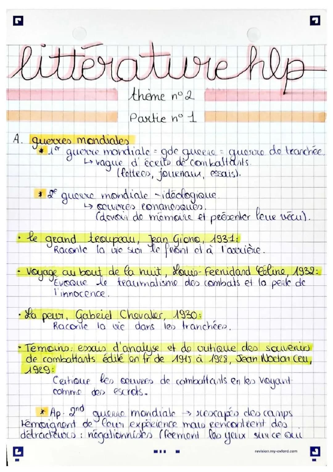 Séquence HLP Terminale: Histoire et Violence Littérature et Philosophie