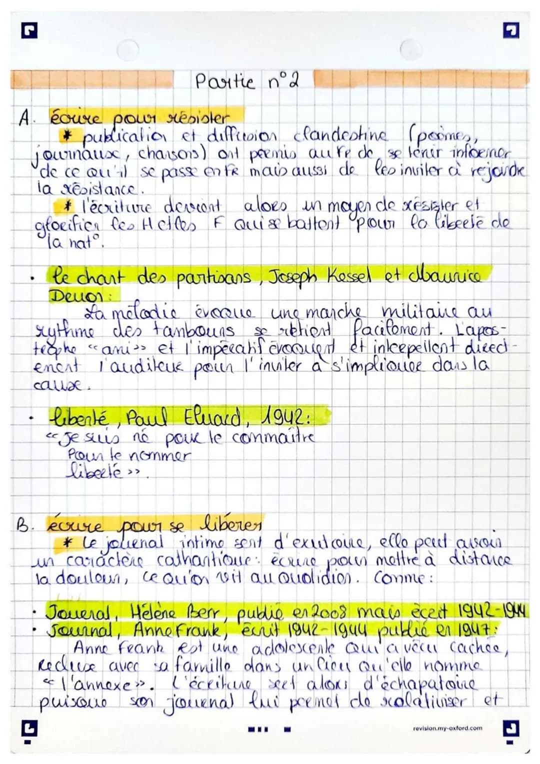 littérature hlp
theme nº 2
Partie n° 1
A. querres mondiales
•
le
guerre mondiale = gde gucere = guerro do tranchée.
↳ vague d'écrits de comb
