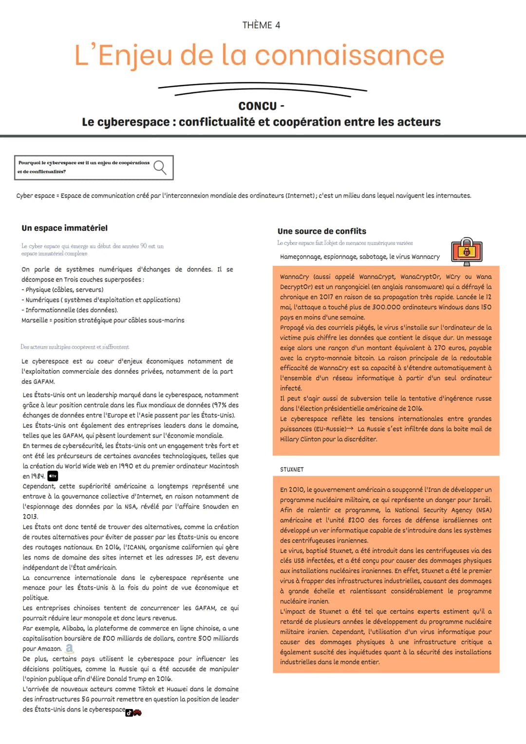 L'Enjeu de la connaissance
CONCU -
Le cyberespace : conflictualité et coopération entre les acteurs
Pourquoi le cyberespace est-il un enjeu 