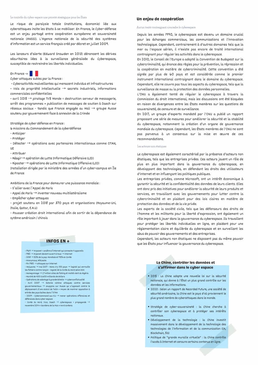 L'Enjeu de la connaissance
CONCU -
Le cyberespace : conflictualité et coopération entre les acteurs
Pourquoi le cyberespace est-il un enjeu 