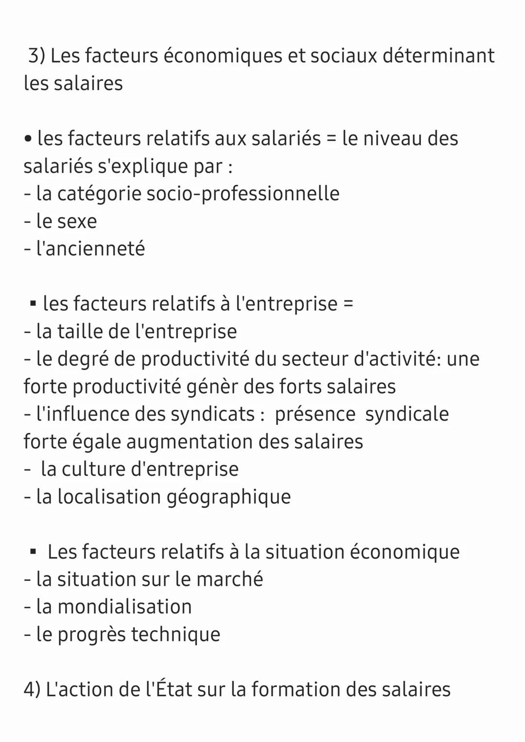 # Chapitre: la formation des salaires

L'hétérogénéité du facteur travail et les mécanismes
économiques explique la formation des salaires e