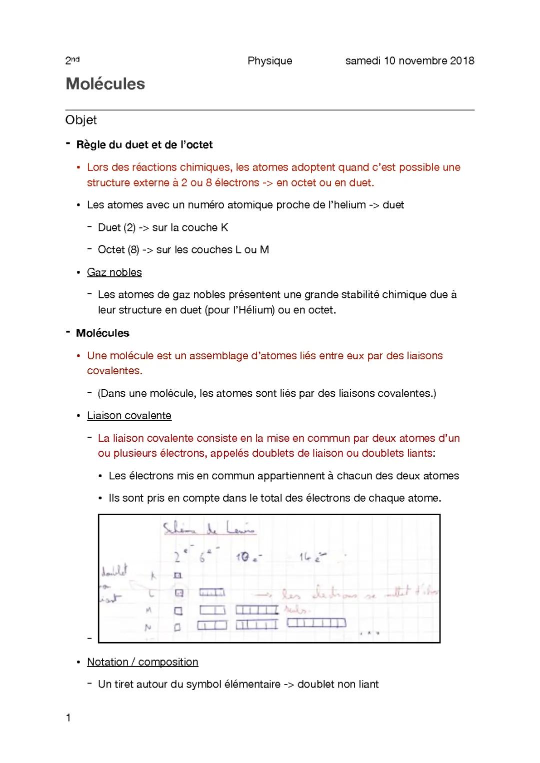 Cours 2 - Molécules