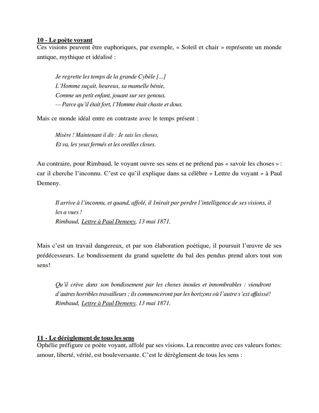 Rimbaud, Les Cahiers de Douai
13 thèmes-clés
Entre mai et octobre 1870, Rimbaud part sur les routes, écrit la plupart des poèmes des Cahiers