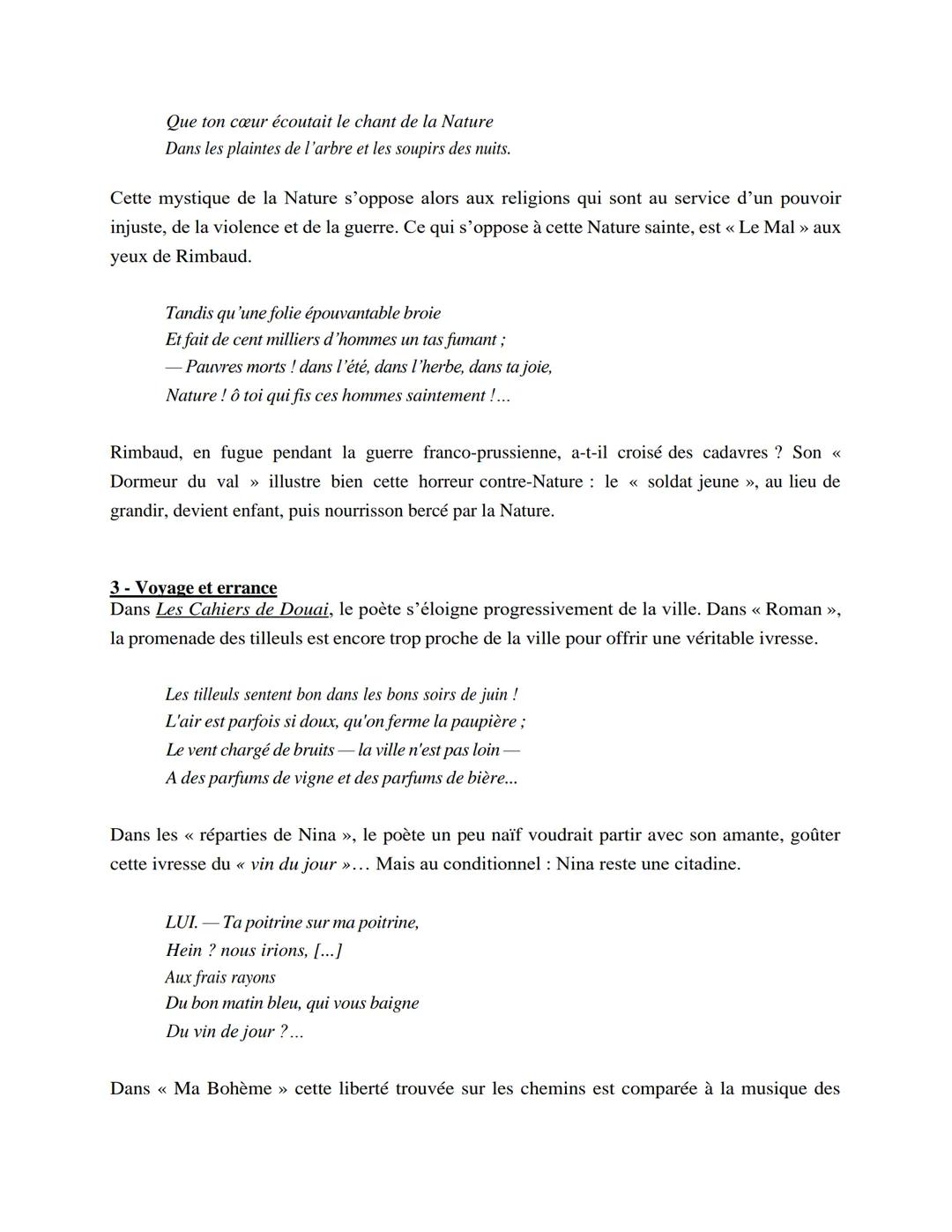 Rimbaud, Les Cahiers de Douai
13 thèmes-clés
Entre mai et octobre 1870, Rimbaud part sur les routes, écrit la plupart des poèmes des Cahiers