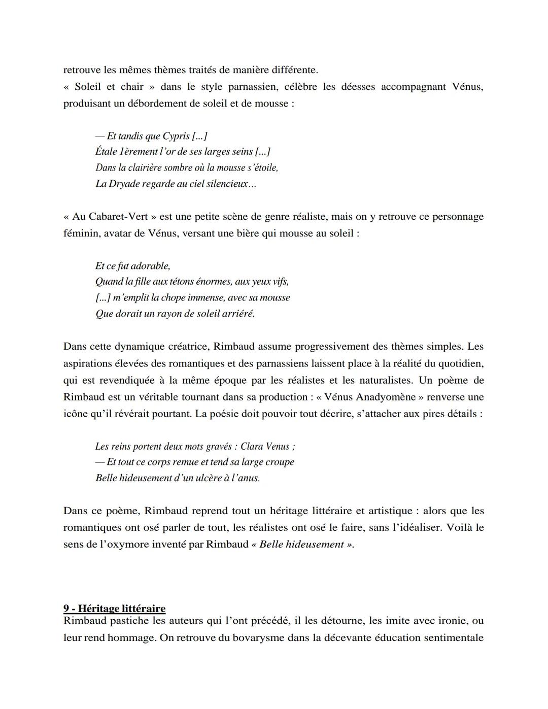 Rimbaud, Les Cahiers de Douai
13 thèmes-clés
Entre mai et octobre 1870, Rimbaud part sur les routes, écrit la plupart des poèmes des Cahiers