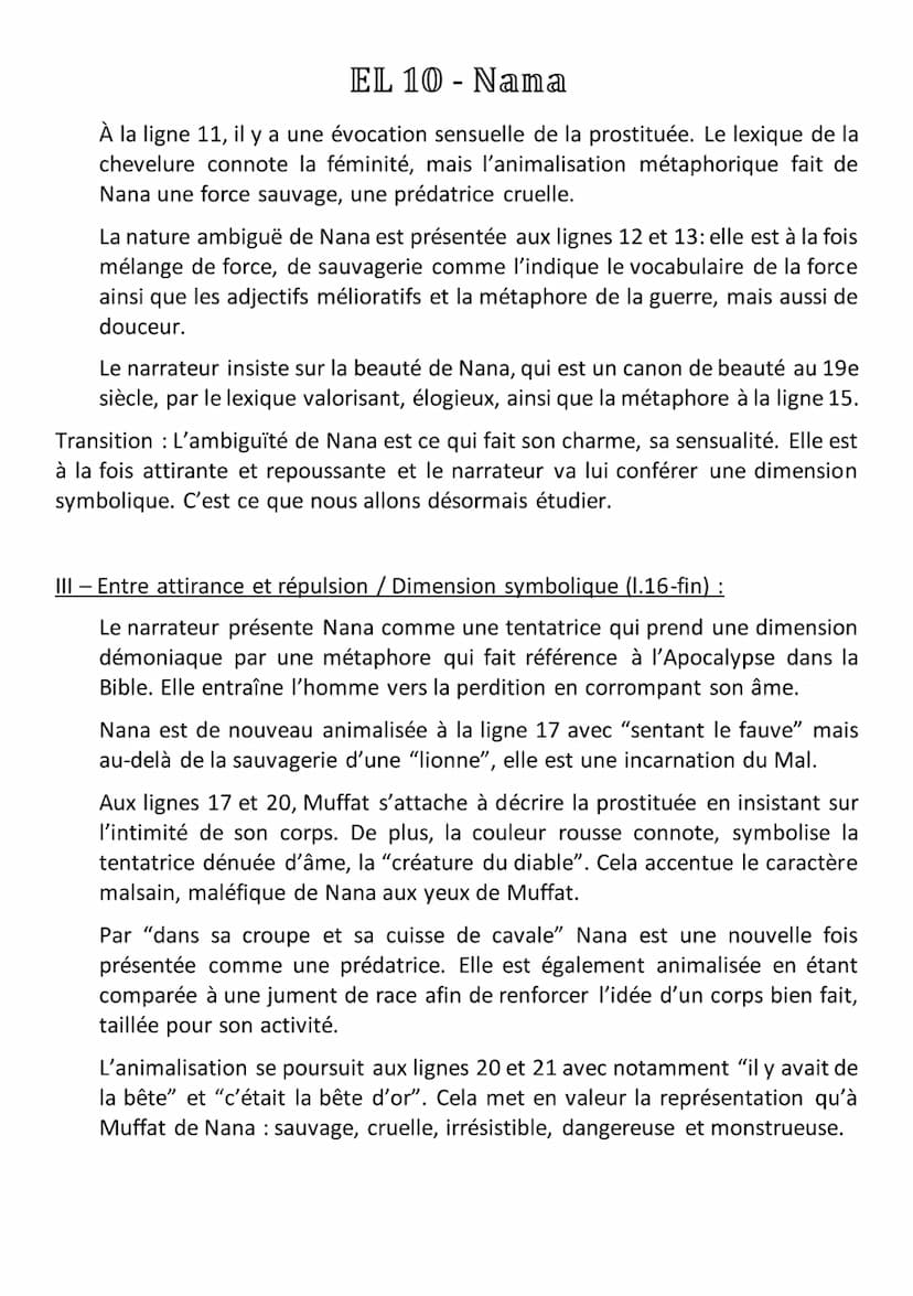 EL 10 Nana
Introduction Écrivain et journaliste du 19e siècle, Émile Zola est considéré
comme le chef de file du naturalisme, c'est l'un des