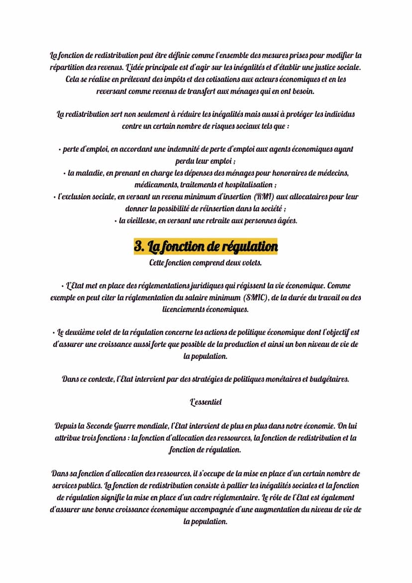 Les fonctions économiques
Objectifs : quelles sont les fonctions de l'Etat ? L'Etat participe-t-il à la production de biens et de
services ?