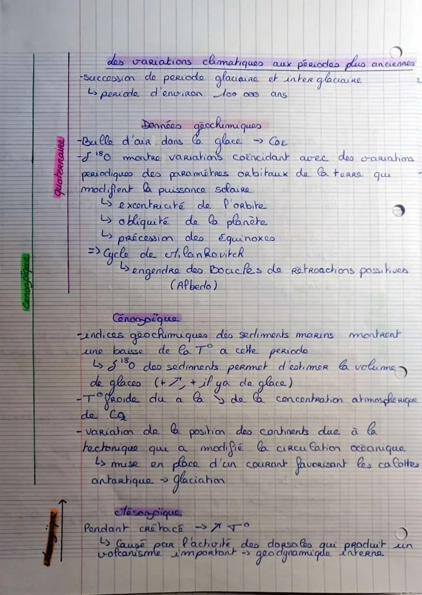 Quaternaire
Reconstituer et Comprendre les variations
climatique du passées
Aujourd'hui
-Depuis 1850 → T° globale a augmenté d'environ 1°C
R
