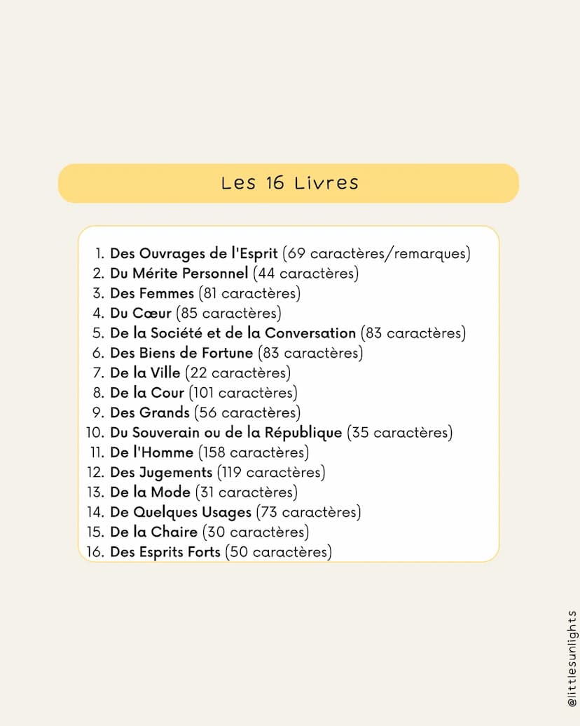 1 Présentation de l'œuvre
2
● Les Caractères
●
• Écrit par La Bruyère (auteur du classicisme)
Publiés en 1688
●
Pièce de théâtre
Argent, Vil
