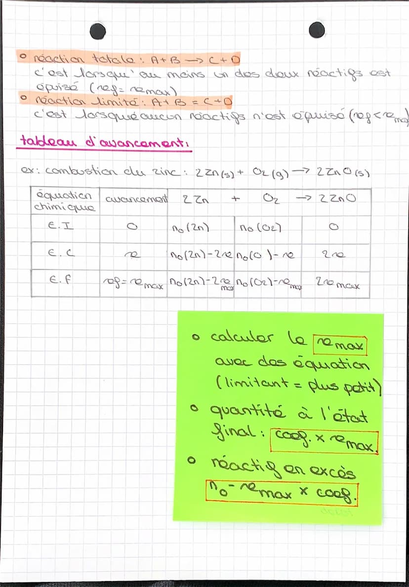 Chimie
Chap. 3: Oxydoreduction of
bilan de matière.
un réducteur est une espèce chimique capaldo de céder
des électrons, le réducteur est ox