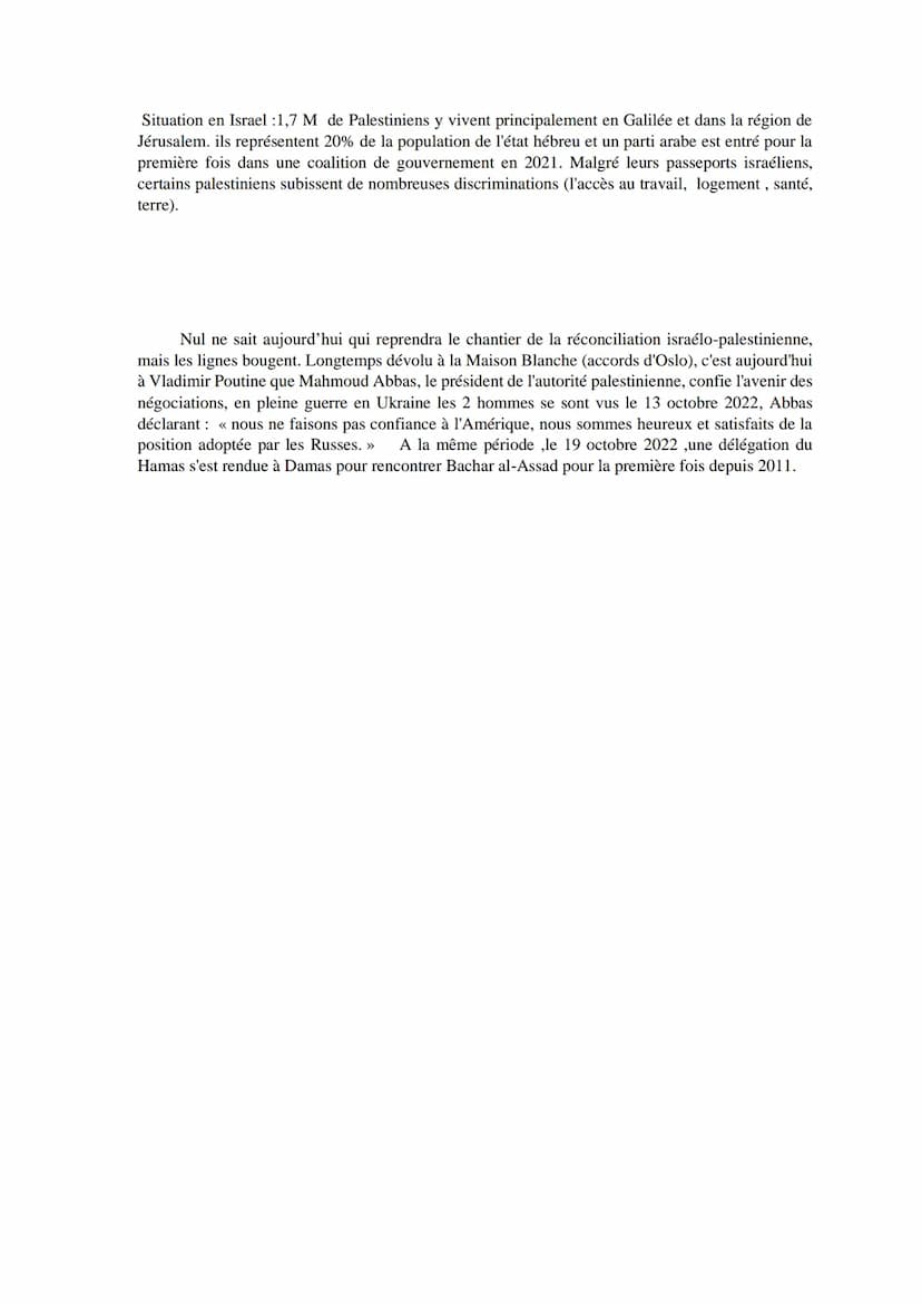 Comprendre le conflit israélo-palestinien¹
Les accords d'Oslo (1993) devaient précéder la création d'un état palestinien indépendant,en vain