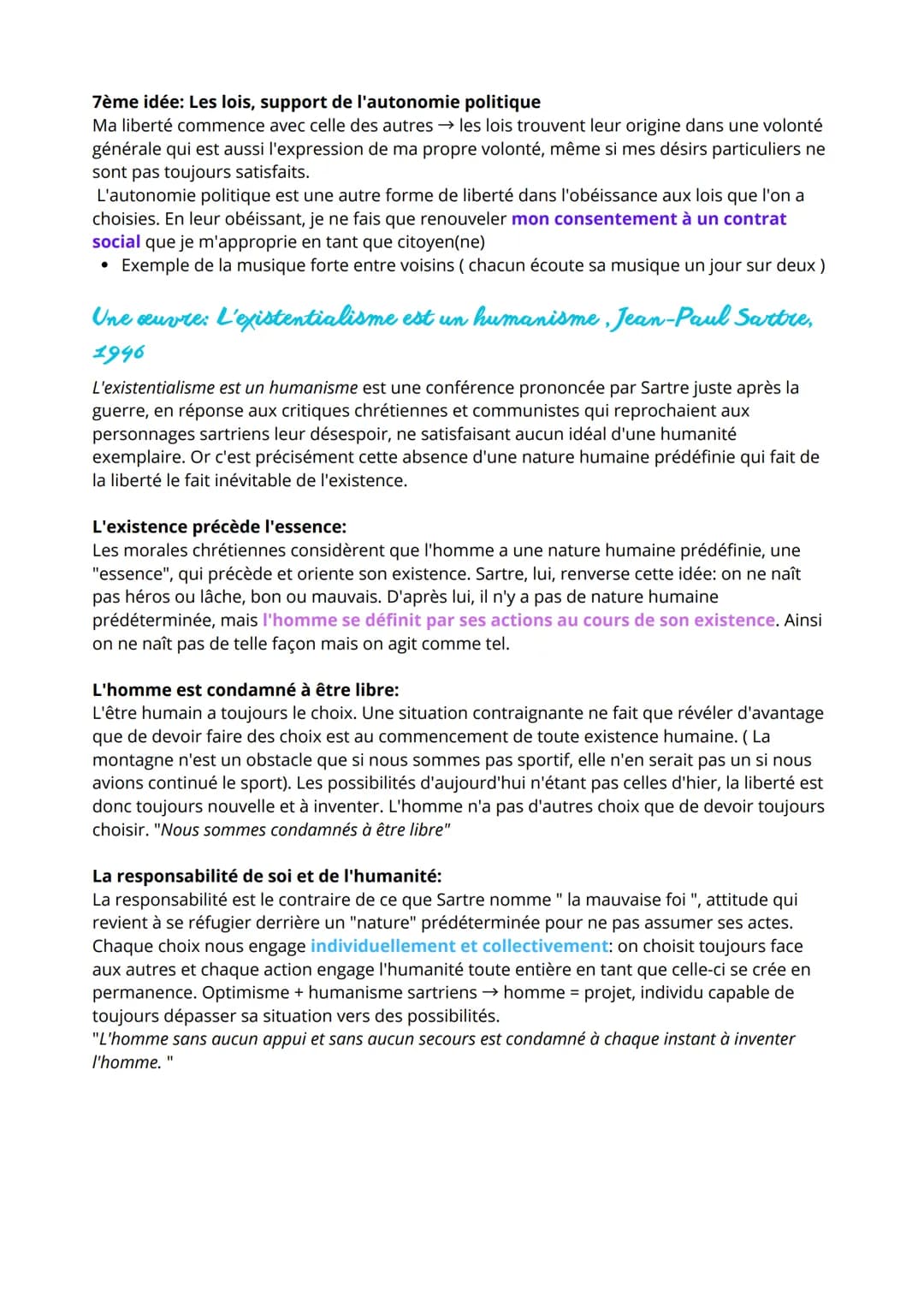 La Liberté
Définition:
La liberté est communément définie comme une absence de contraintes et un plein
épanouissement de ses désirs. Elle se