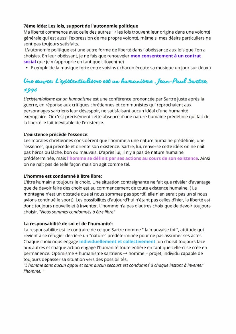 La Liberté
Définition:
La liberté est communément définie comme une absence de contraintes et un plein
épanouissement de ses désirs. Elle se