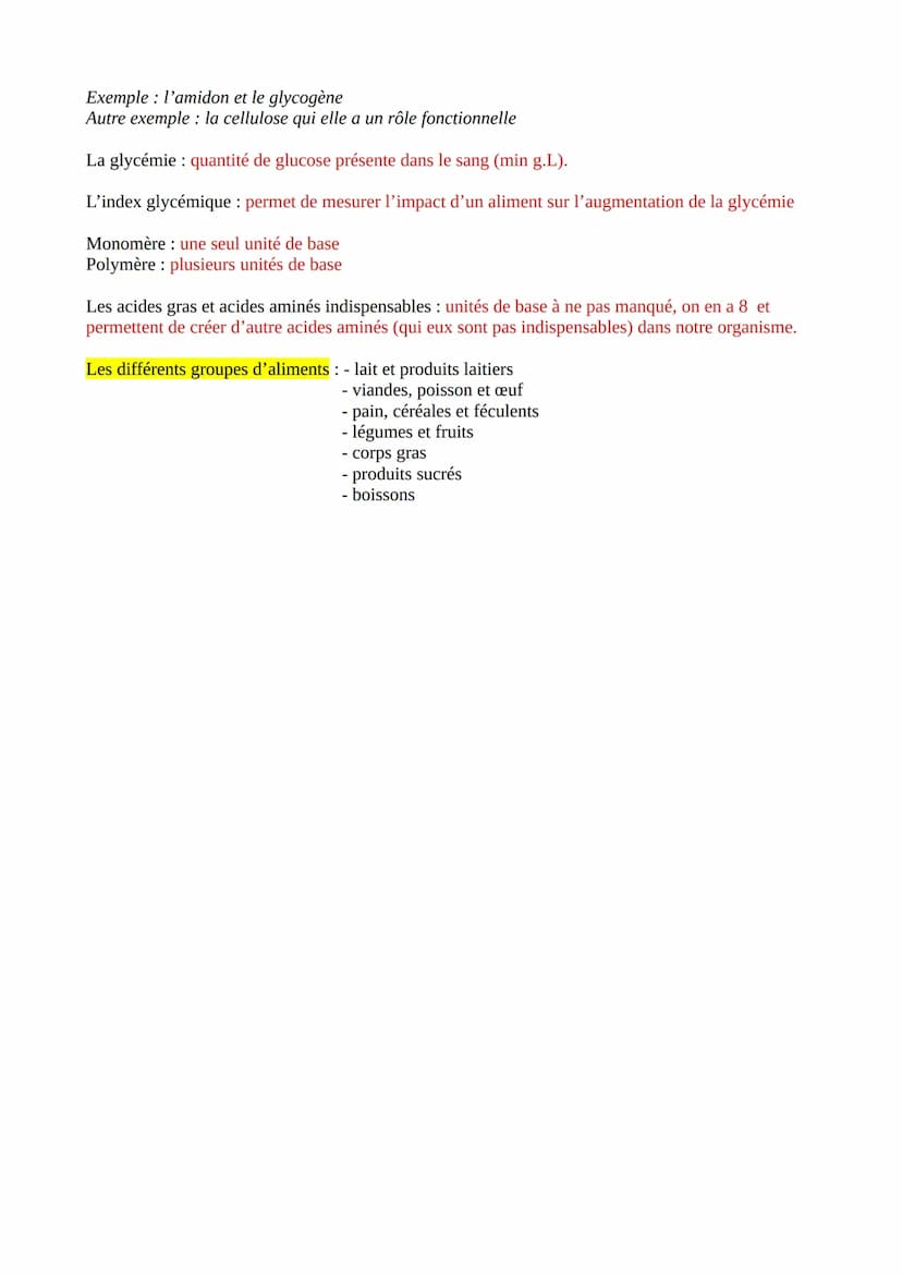 Biologie chapitre 1 : Aliments et besoins de l'organisme
Les rations alimentaires : doivent assuré un équilibre quantitatif entre les apport