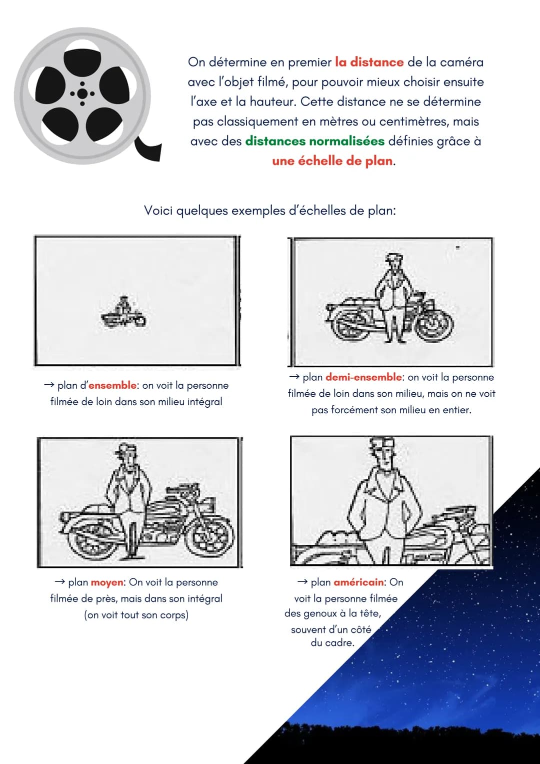 1234567
Les choix du
cadre
Lors du tournage d'un film ou d'un court-métrage, l'image joue un rôle des
plus importants.
Bien utilisée, elle p