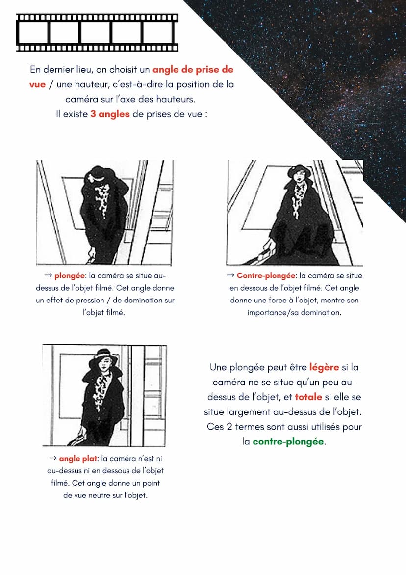 1234567
Les choix du
cadre
Lors du tournage d'un film ou d'un court-métrage, l'image joue un rôle des
plus importants.
Bien utilisée, elle p