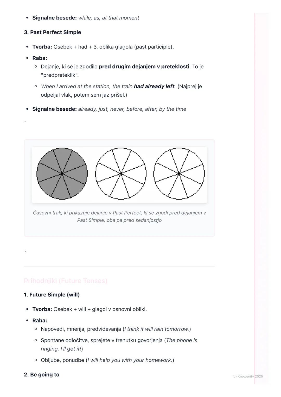 # Časi (ponovitev in
poglobljeno)

Uvod v čase in ponovitev

Angleški časi so osnova za pravilno izražanje. Določajo, kdaj se je dejanje
zgo