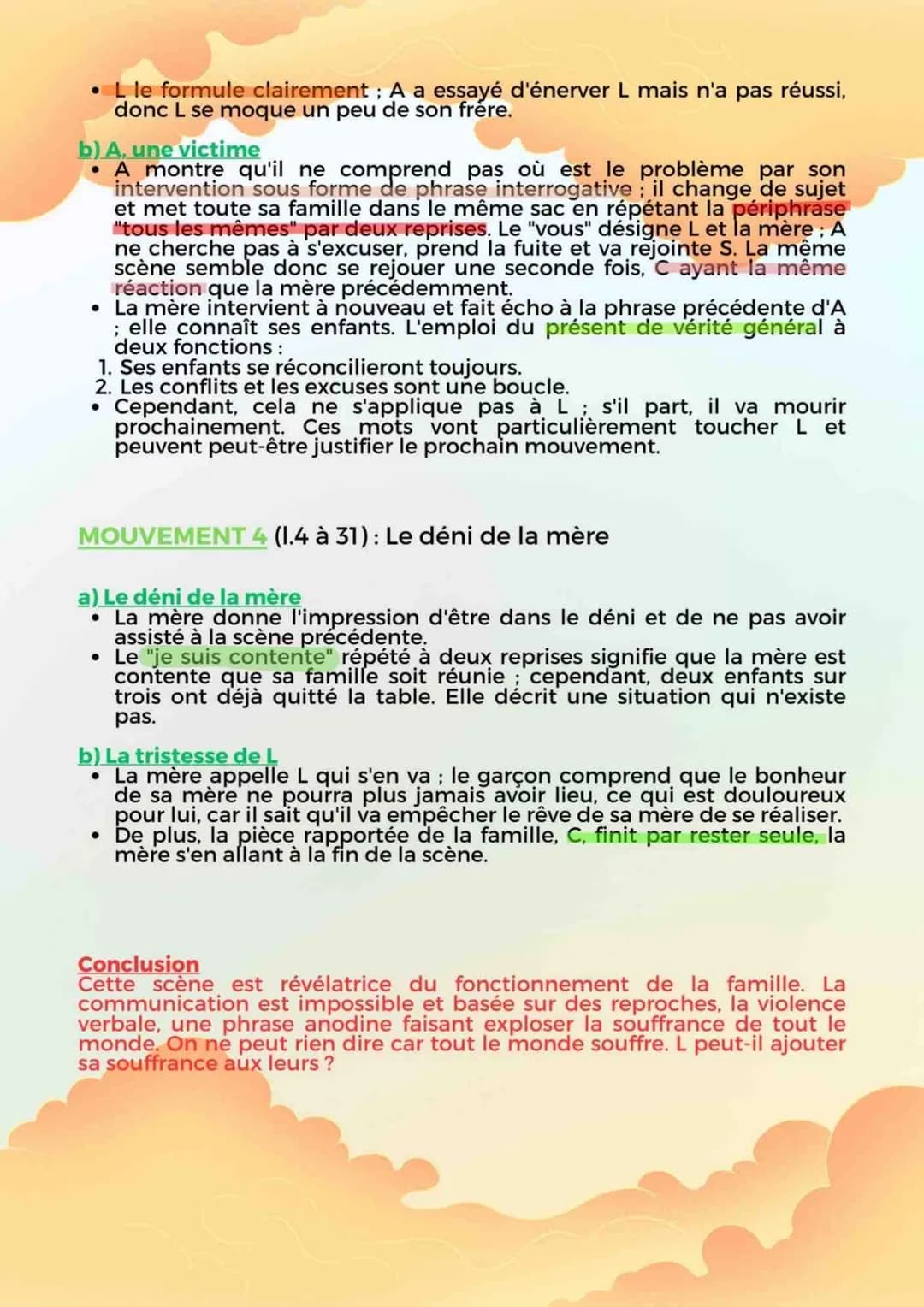 LE THEÂTRE DU XVIIIÈME AU XXIÈME SIÈCLE
IÈRE PARTIE, SCÈNE 9
CRISE PERSONNELLE, CRISE FAMILIALE INTRODUCTION
Après le prologue où il rencont