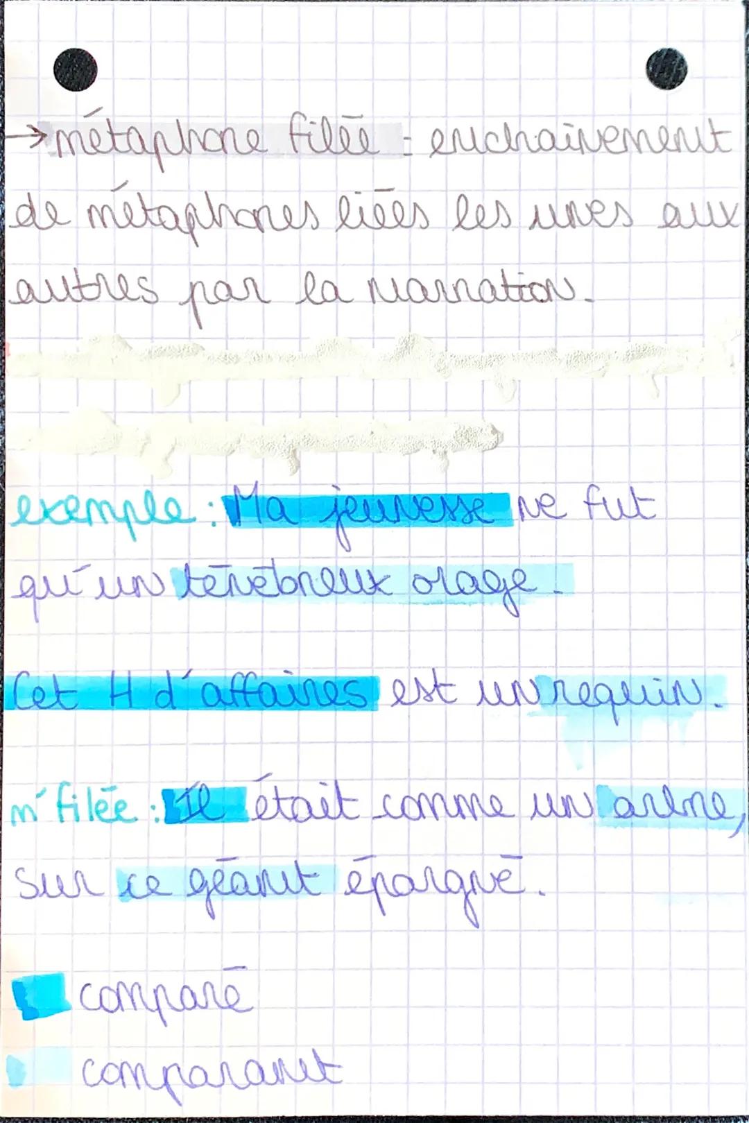 # Figure de Style

METAPHORE.

definition: comparaison sanes
autil comparatif
↳ sous eniteridii
→crée une nouvelle réalité, une
Riduvelle im