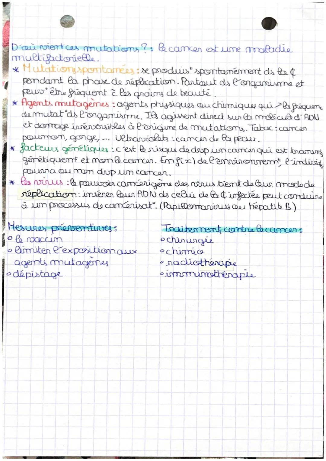 CANCERiSATION
Cancer & multiplication ananchique des & somatiques au sein
d'un tissu donné. Donne lieu à I ou plusieurs tumeurs. Tout
cancer