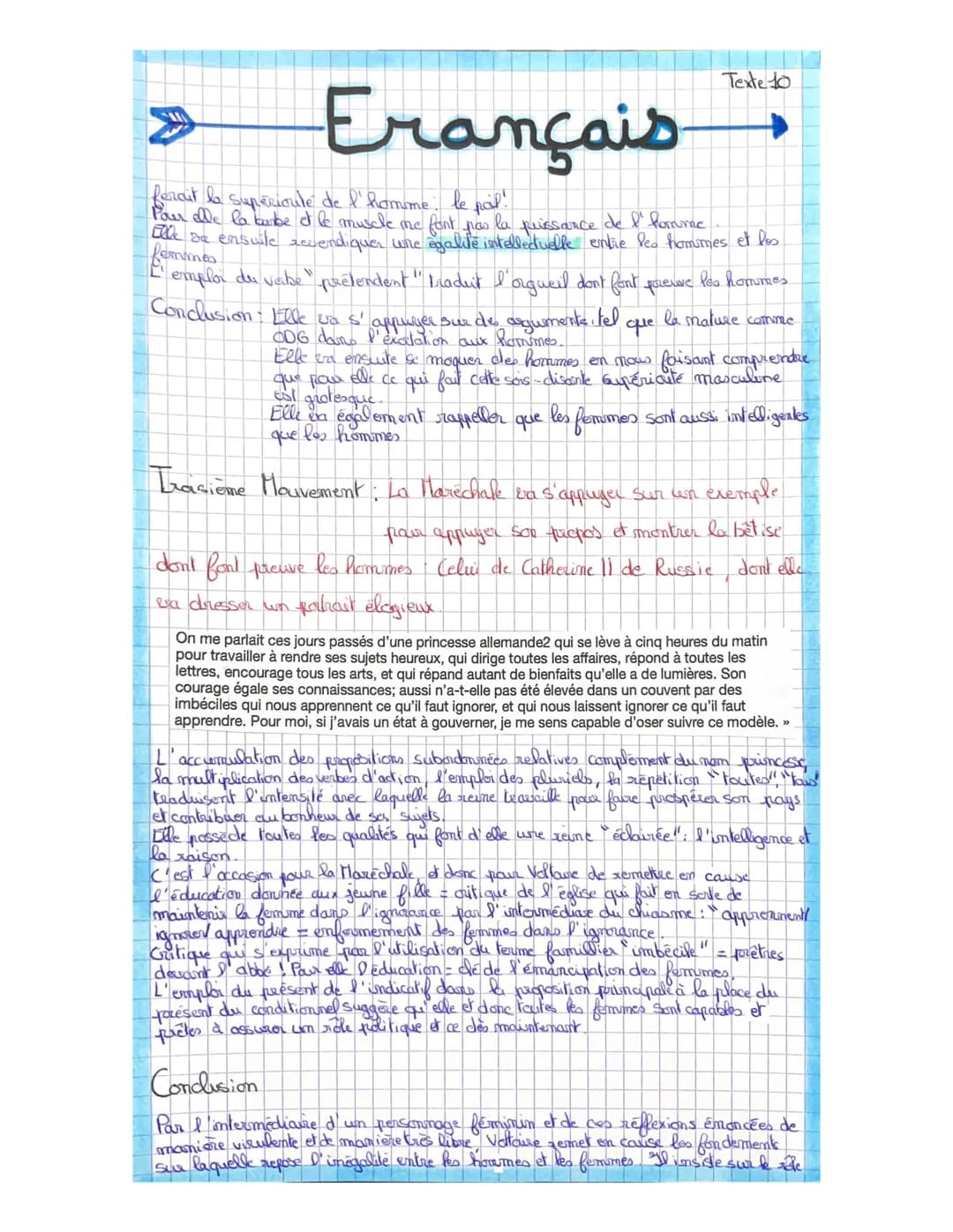 Français
Texte
Amorce
Voltaire pilosophe des Lumieres s'et have sur tous les fronts de la contestation:
inklerance tortive, gueve exclairage