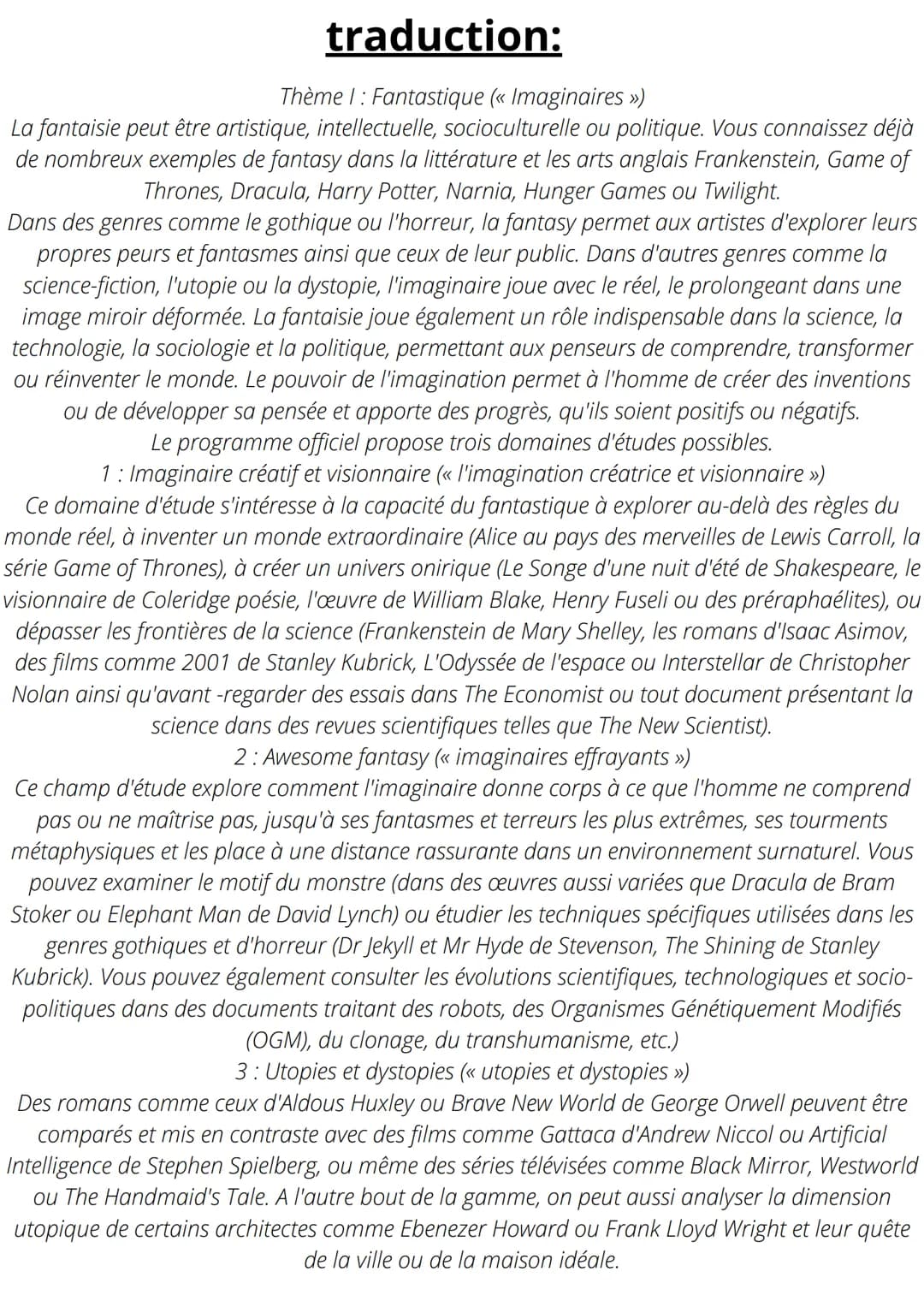 L'imagination créatrice et visionnaire
Cet axe s'intéresse aux capacités de l'imaginaire à s'émanciper des règles du réel, que ce soit en in