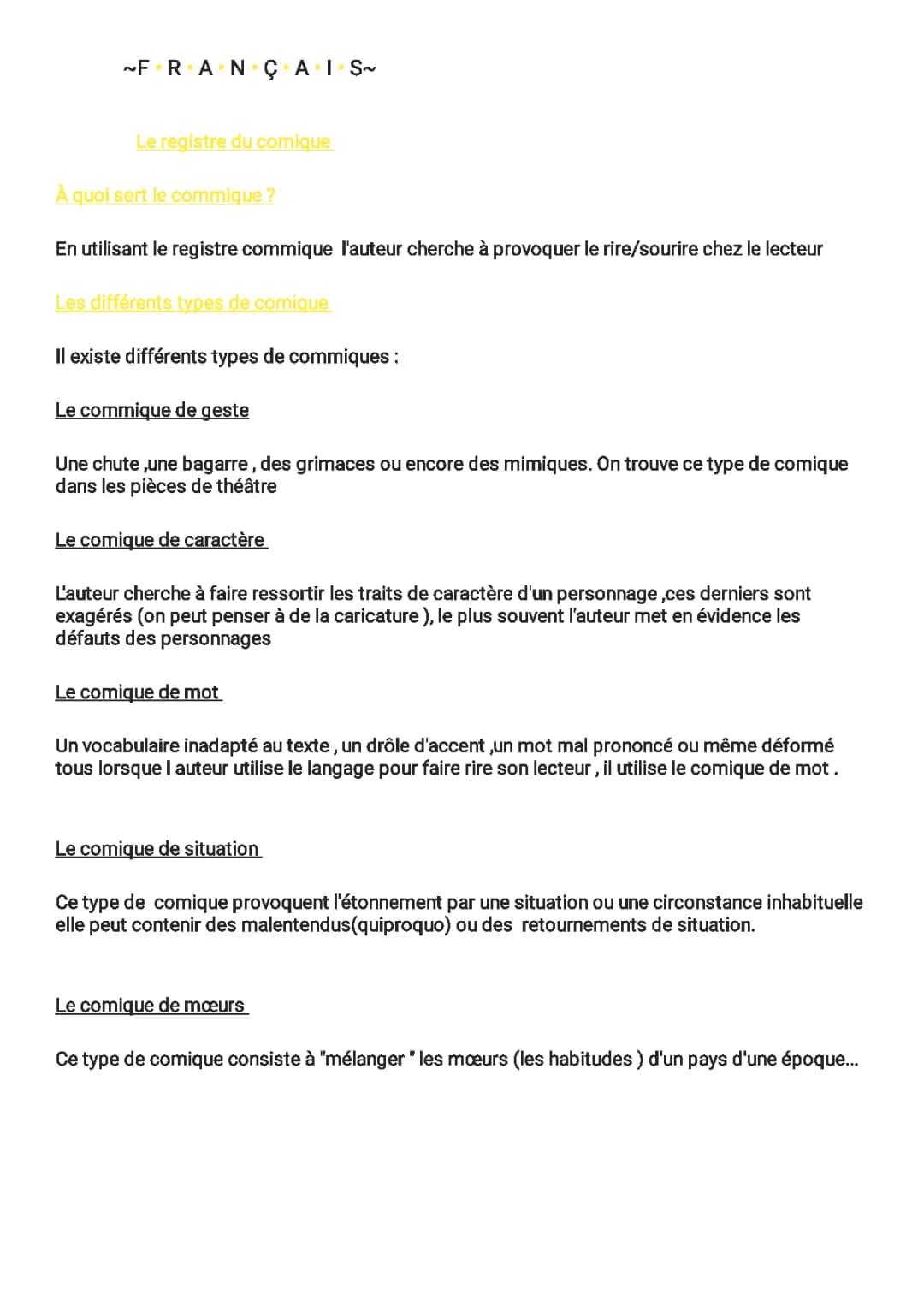 Comprendre les différents types de comique au théâtre