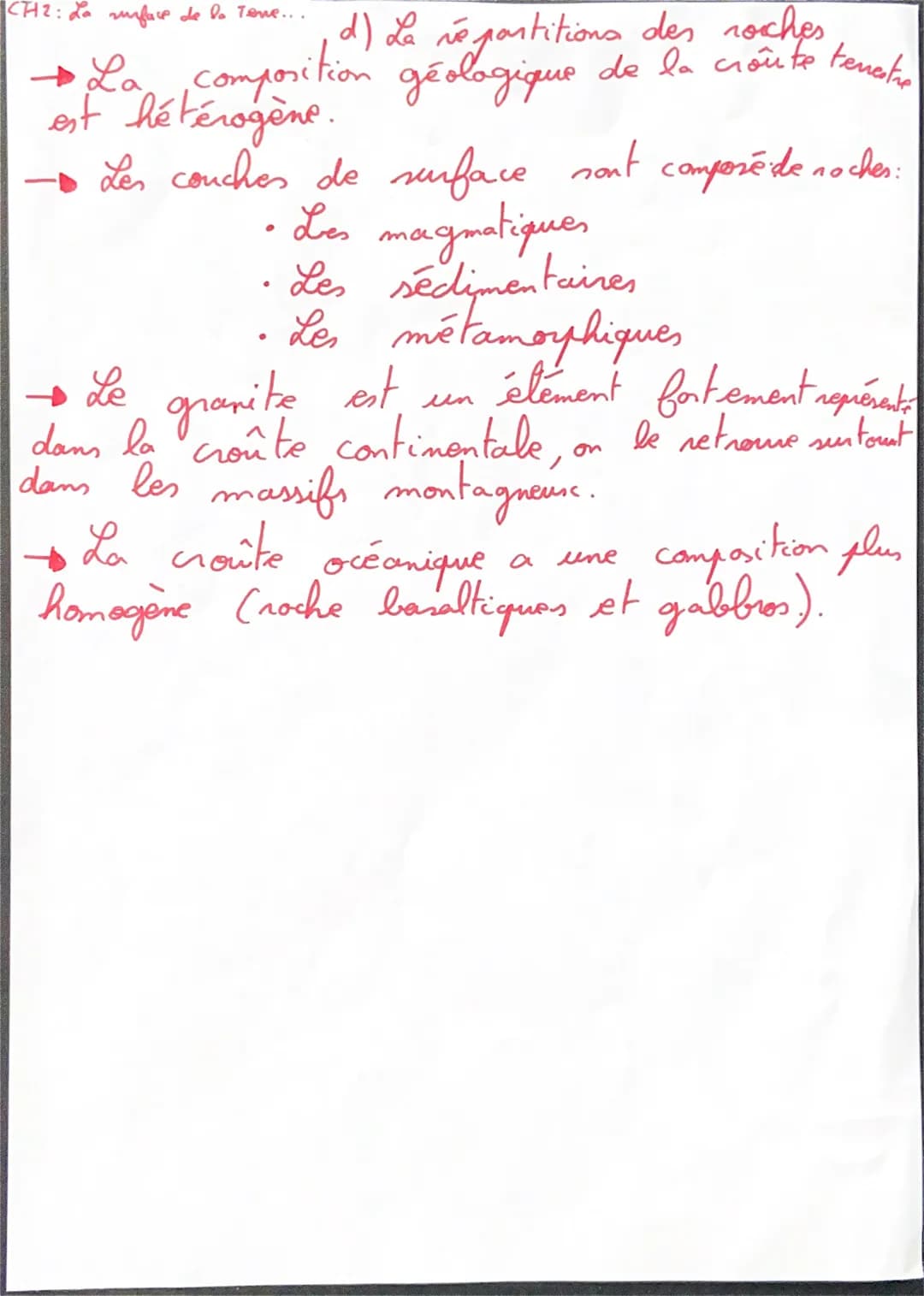 CH2 La surface de la Tere, constrantes enfax
entre
:
les contiments et les océans.
Croûte
Continentale
(30-65k)
Gutenberg
Lehmann
a) Les cou