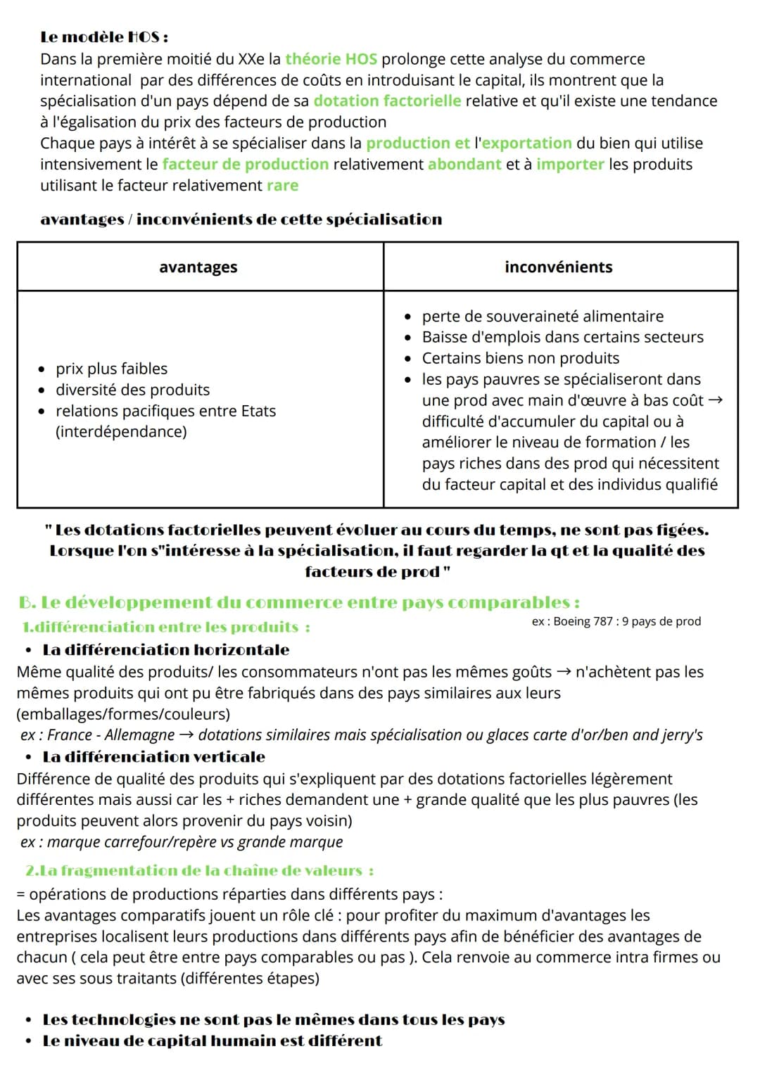 Economie
Les fondements du commerce international
définitions :
avantage absolu:
avantage détenu par un pays
lorsque pour un bien, sa
produc