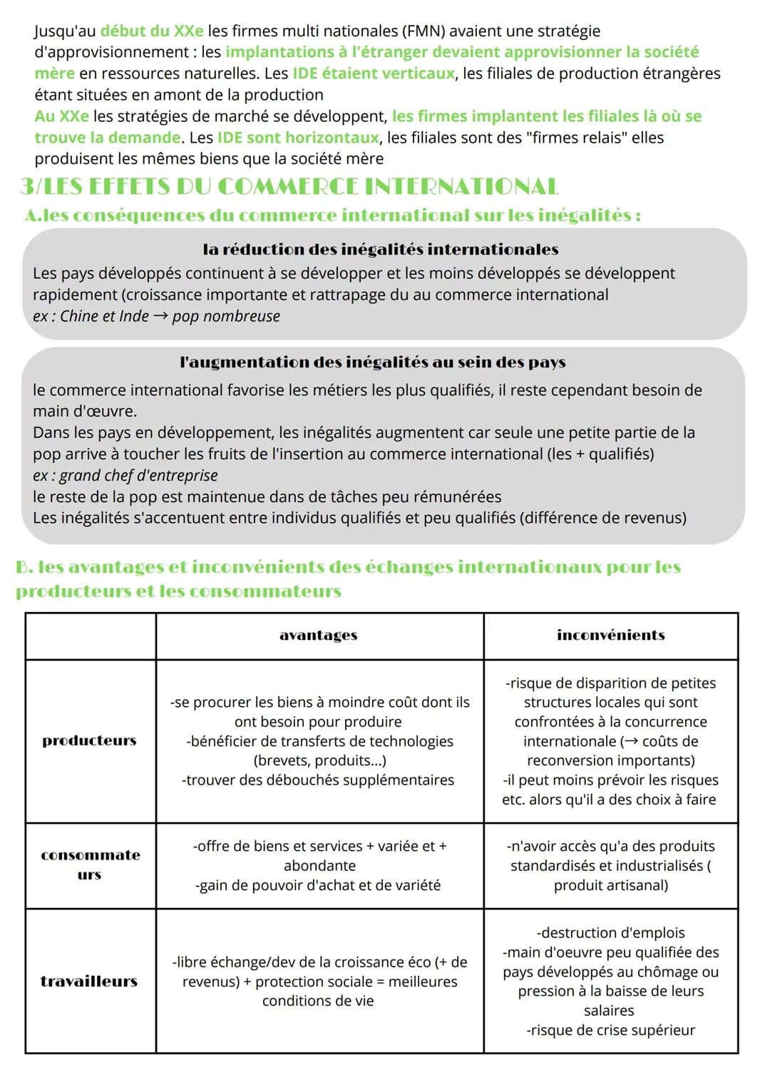 Economie
Les fondements du commerce international
définitions :
avantage absolu:
avantage détenu par un pays
lorsque pour un bien, sa
produc