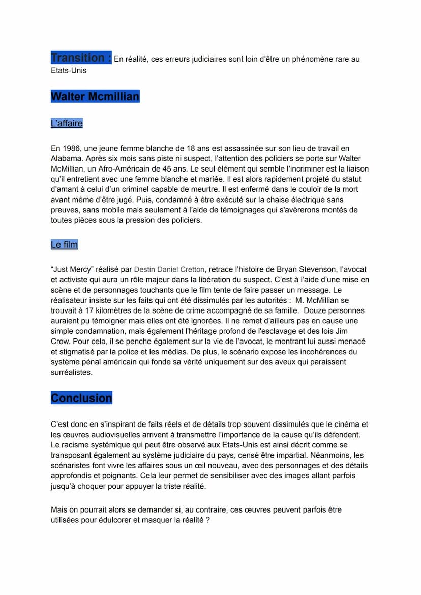 Introduction
"Dans toutes les poursuites pénales, l'accusé a le droit à un procès rapide et public, devant
un jury impartial"
Voilà ce que p