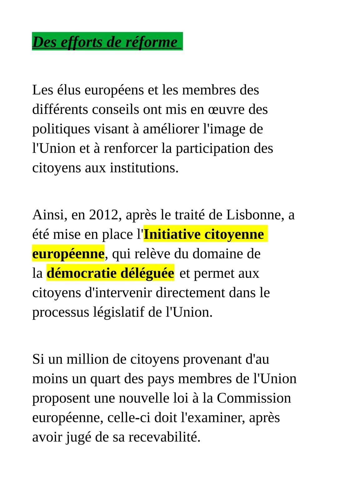 Le fonctionnement
de l'union
européenne face aux citoyens
et aux états
L'Union européenne constitue un cas
unique au monde de construction s