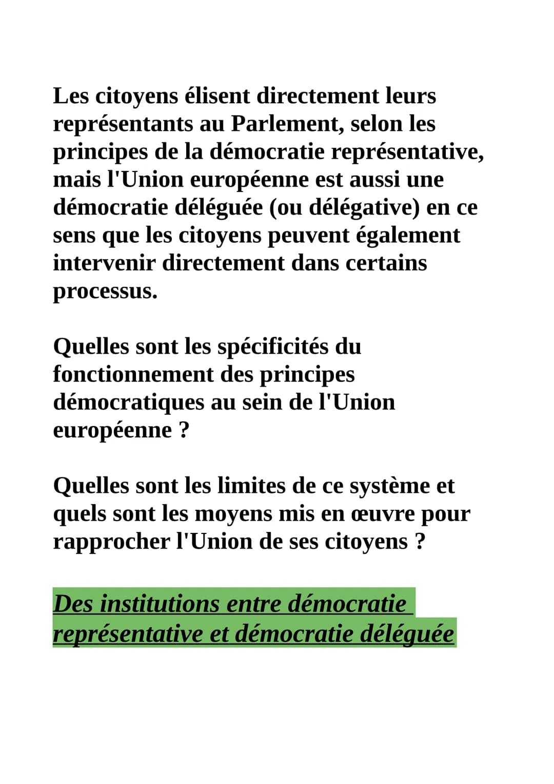 Le fonctionnement
de l'union
européenne face aux citoyens
et aux états
L'Union européenne constitue un cas
unique au monde de construction s