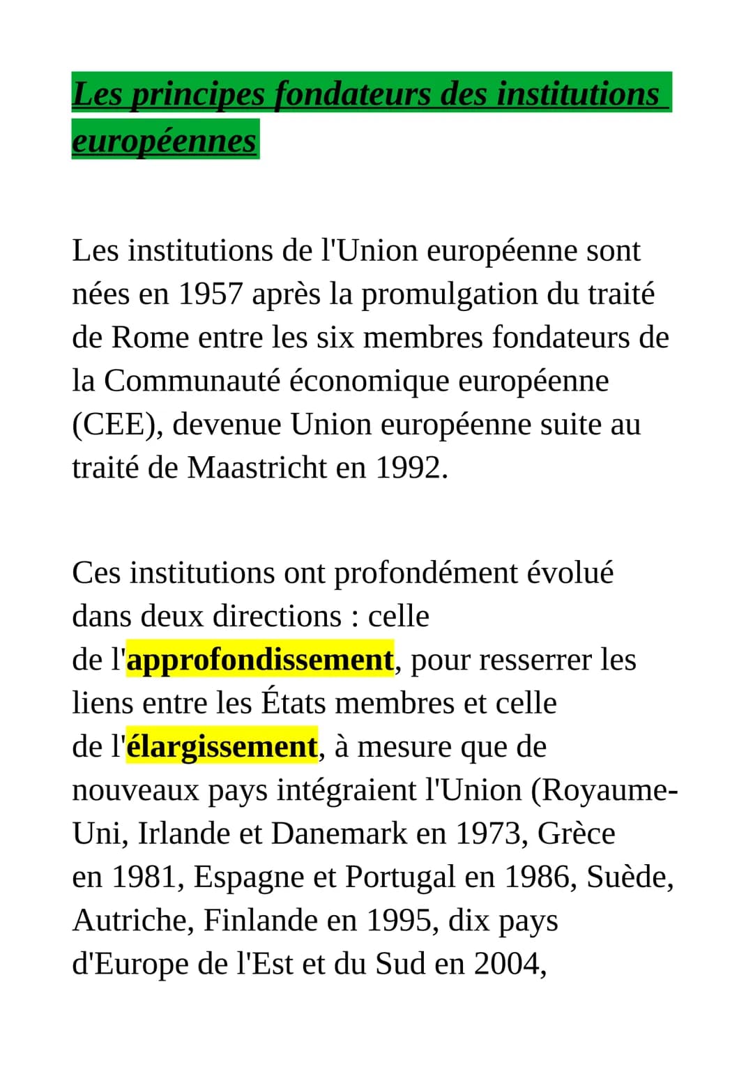 Le fonctionnement
de l'union
européenne face aux citoyens
et aux états
L'Union européenne constitue un cas
unique au monde de construction s