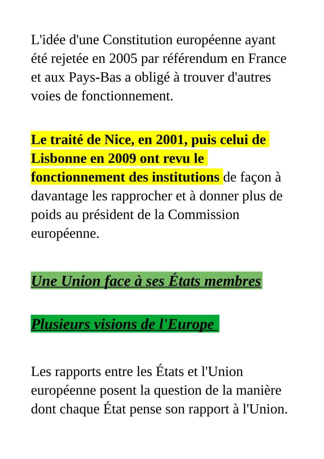 Le fonctionnement
de l'union
européenne face aux citoyens
et aux états
L'Union européenne constitue un cas
unique au monde de construction s