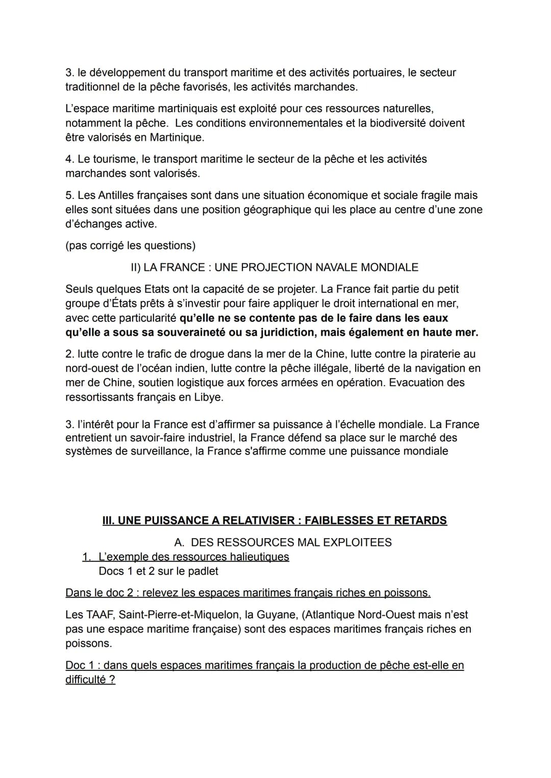 Les ressources en minerais pas encore exploitées mais présentés dans l'océan
Pacifique sont les écroutements cobaltifères et les nodules pol