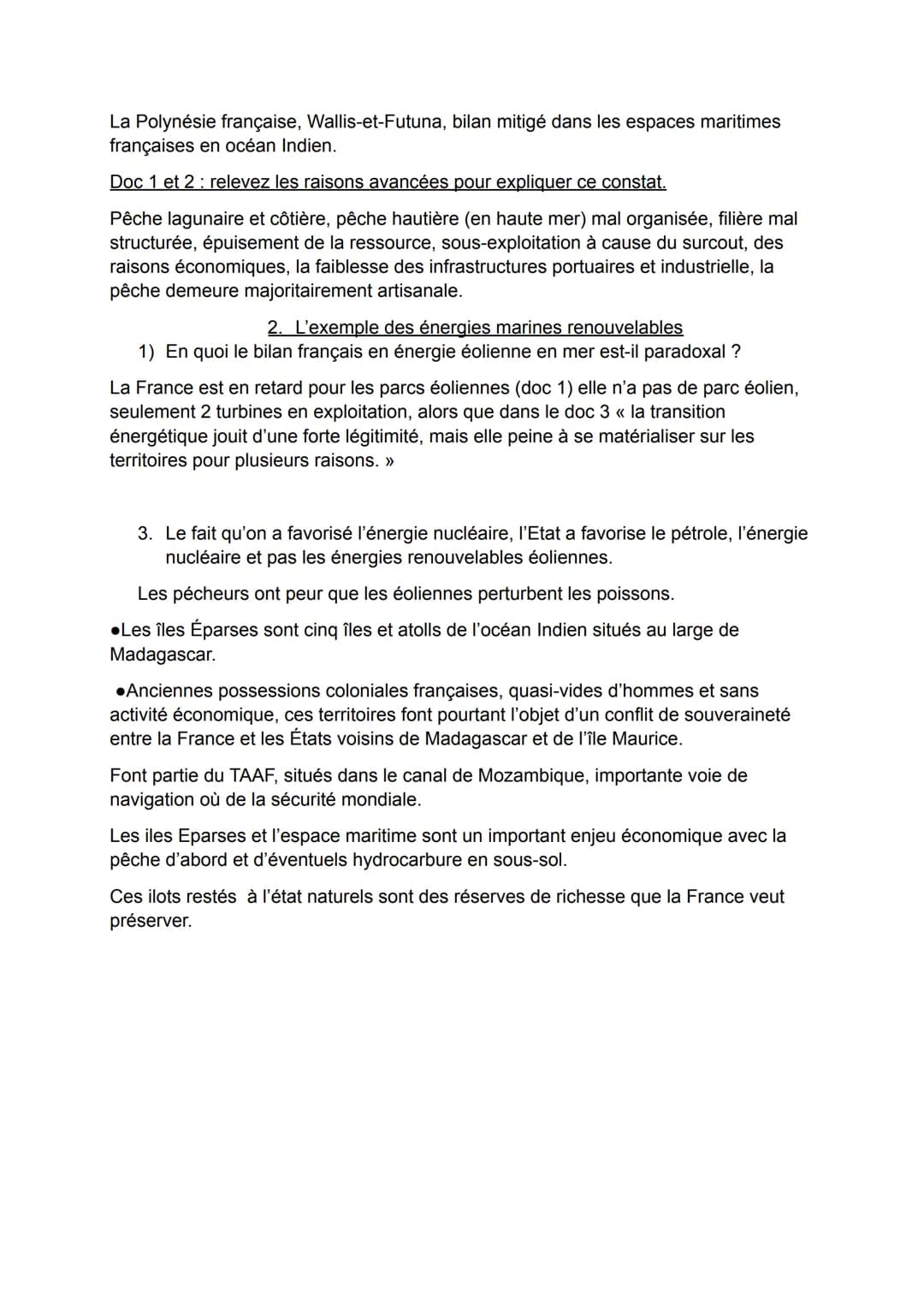 Les ressources en minerais pas encore exploitées mais présentés dans l'océan
Pacifique sont les écroutements cobaltifères et les nodules pol