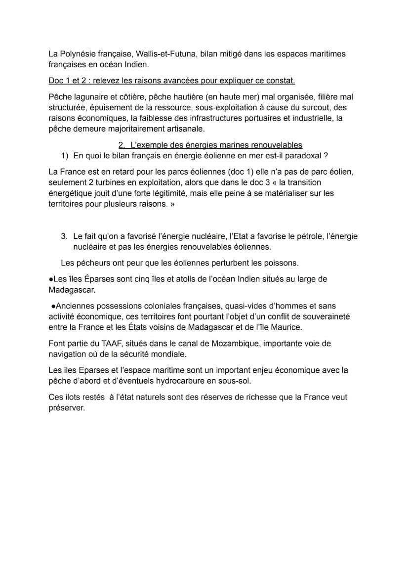 Les ressources en minerais pas encore exploitées mais présentés dans l'océan
Pacifique sont les écroutements cobaltifères et les nodules pol