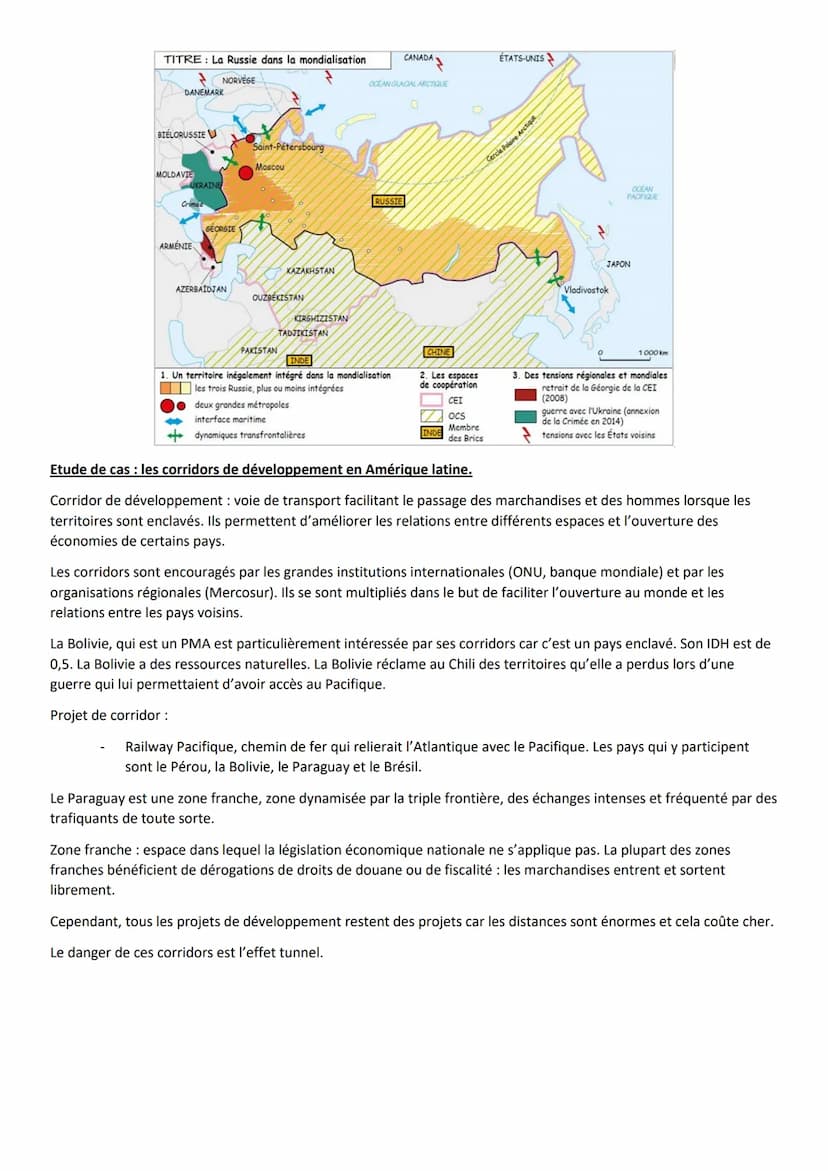 I.
Des territoires inégalement intégrés dans la mondialisation quelle que soit l'échelle considérée
A) Les facteurs d'intégration à la mondi